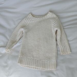 Old Navy Cream Textured Knit Sweater